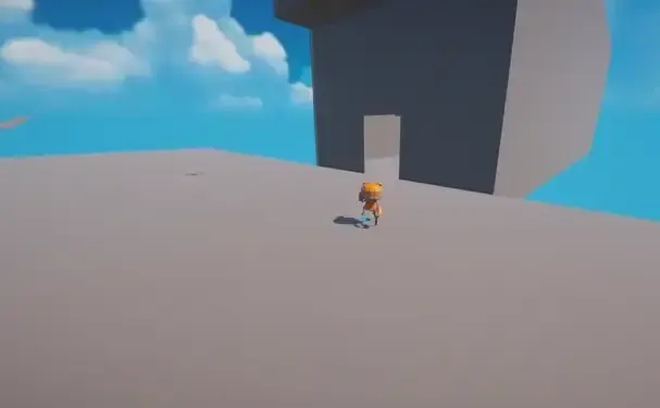 A GIF showing the camera switching from 3D to a 2D side-scrolling view